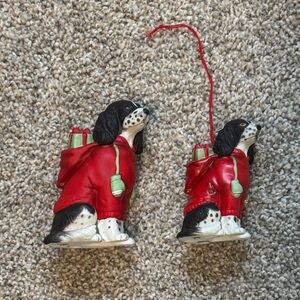 Vintage Schmid Gordon Fraser 1987 Spaniel Dog Red Sweater Figuerine and Ornament